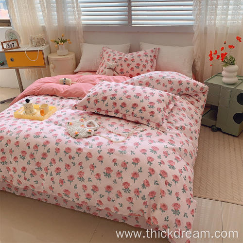 Flower language expresses feelings cotton bedding set